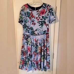 Maggy London short sleeve A-line tea dress